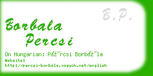 borbala percsi business card